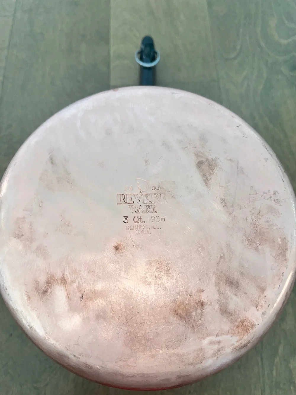 Vintage Revere Ware 3 Quart Stainless Steel / Copper Bottom Pot W/ Lid: 96M
